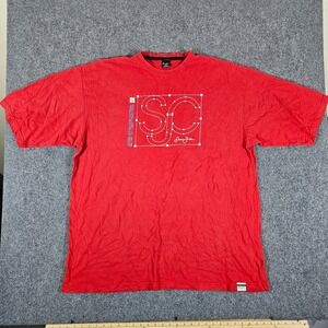 Y2K Sean John P Diddy Graphic Short Sleeve T Shirt Red Men's Size 4XLT Baggy 00s